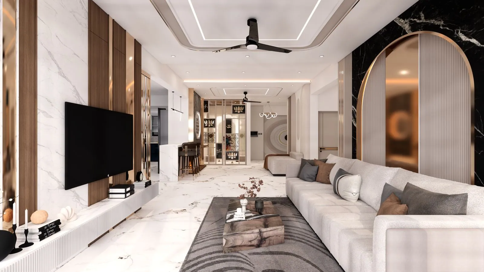 2 BHK interior by Auraa Interiors