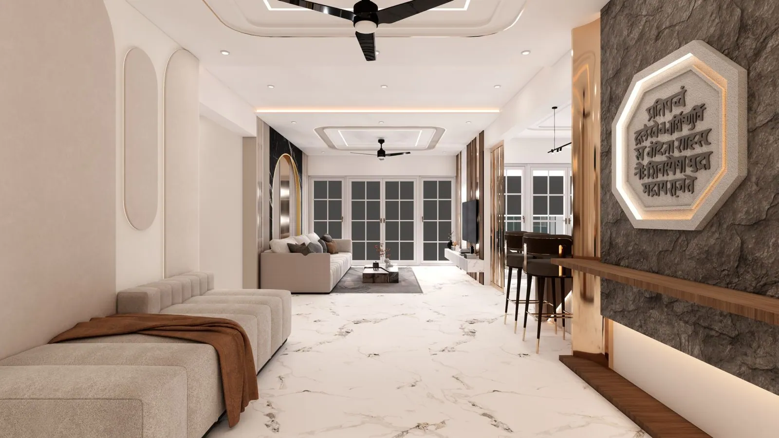 2 BHK interior by Auraa Interiors