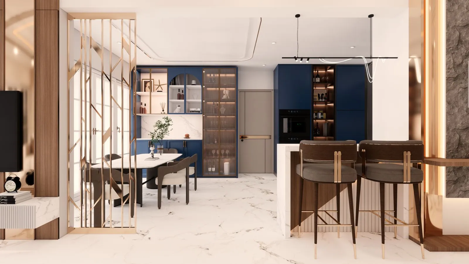 2 BHK interior by Auraa Interiors