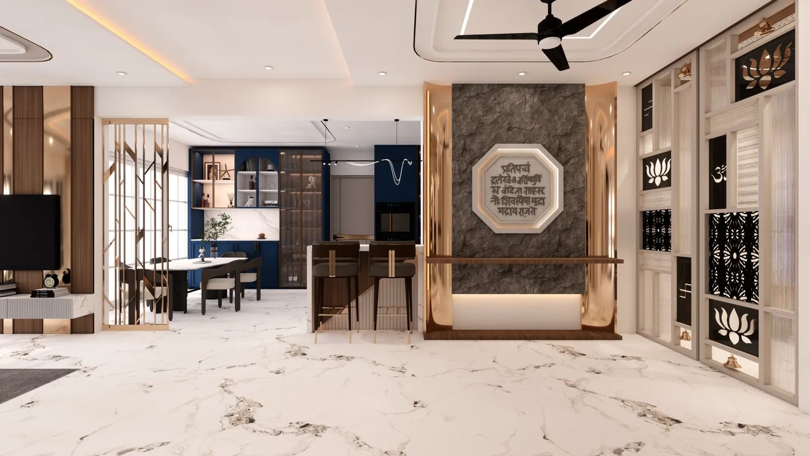 2 BHK interior by Auraa Interiors
