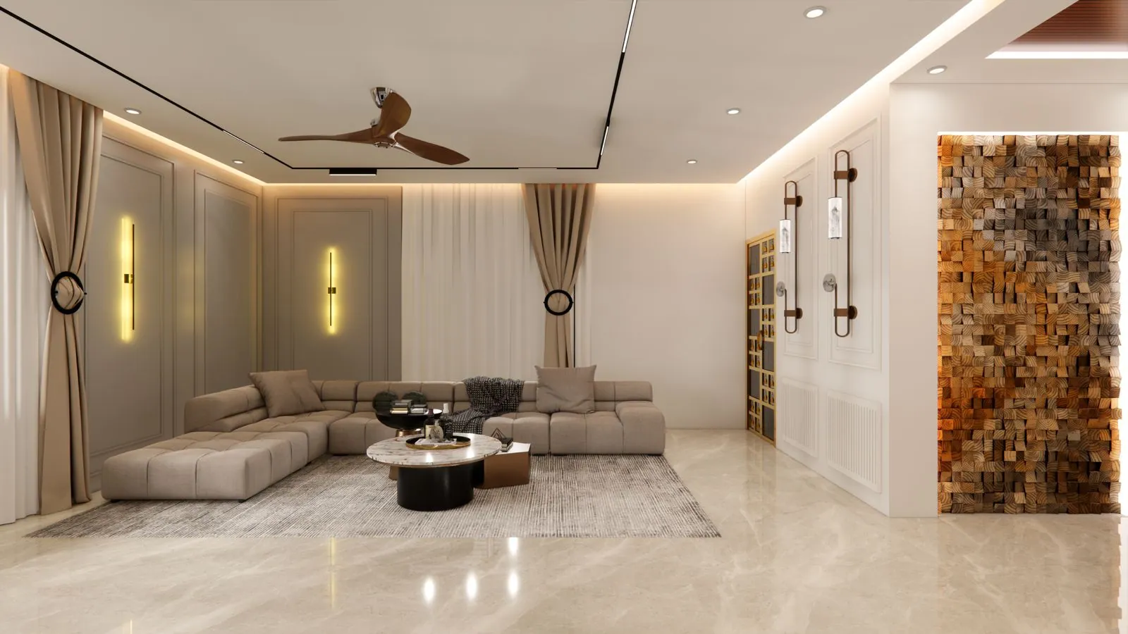 2 BHK interior by Auraa Interiors