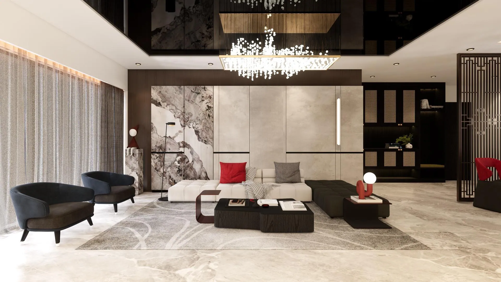 2 BHK interior by Auraa Interiors — living room